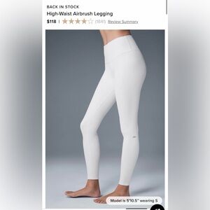 ALO Yoga Women's High-Waist Airbrush Legging - White